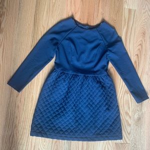 ASOS Petite long sleeve navy dress